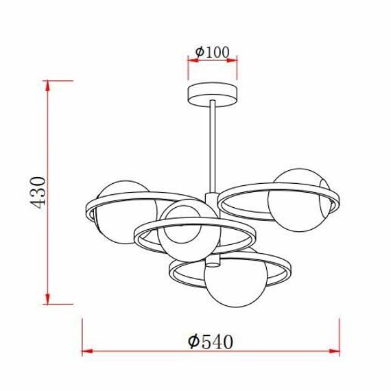 Подвесная люстра Rivoli Ariadna 4074-304 Б0047336