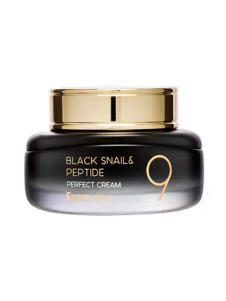 FARMSTAY - КРЕМ ДЛЯ ЛИЦА ОМОЛАЖИВАЮЩИЙ С МУЦИОМ ЧЕРНОЙ УЛИТКИ BLACK SNAIL & PEPTIDE9 PERFECT CREAM, 55 ML