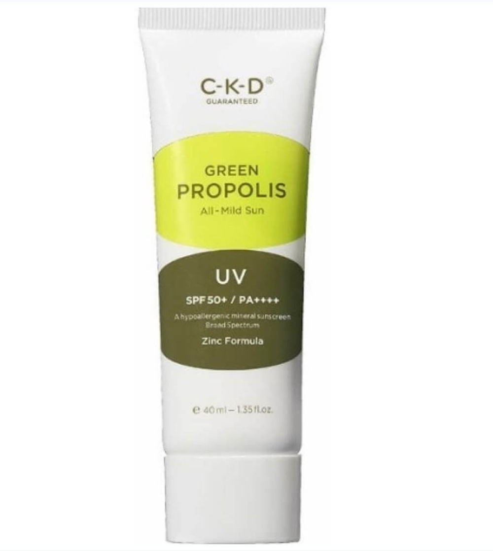 Мягкий солнцезащитный крем с прополисом CKD Green Propolis All-Mild Sun SPF50+ PA++++