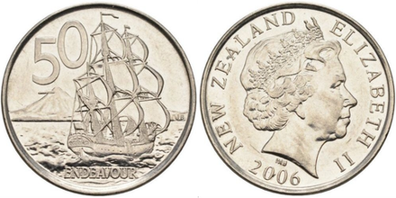 Новая Зеландия 50 центов, 2006 - 2023 Индевор XF