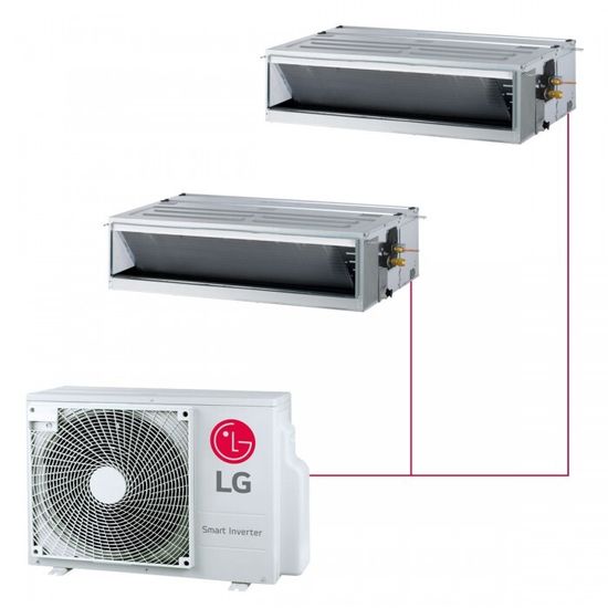 Мульти сплит-система LG канальная на 2 комнаты (25+50 кв.м.)