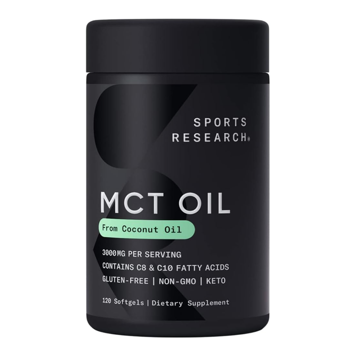 Масло с жирными кислотами МСТ в капсулах 1000 мг, MCT Oil 1000 mg, Sports Research, 120 капсул