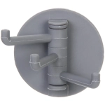 Крючок настенный многофункциональный на липкой основе «ИДЕЯДОМА», цвет серый, нагрузка 1кг/7*6см (пакет с подвесом)