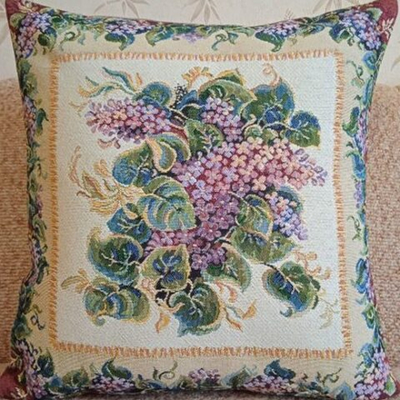 Гобеленовая наволочка "D. СИРЕНЬ", Россия.