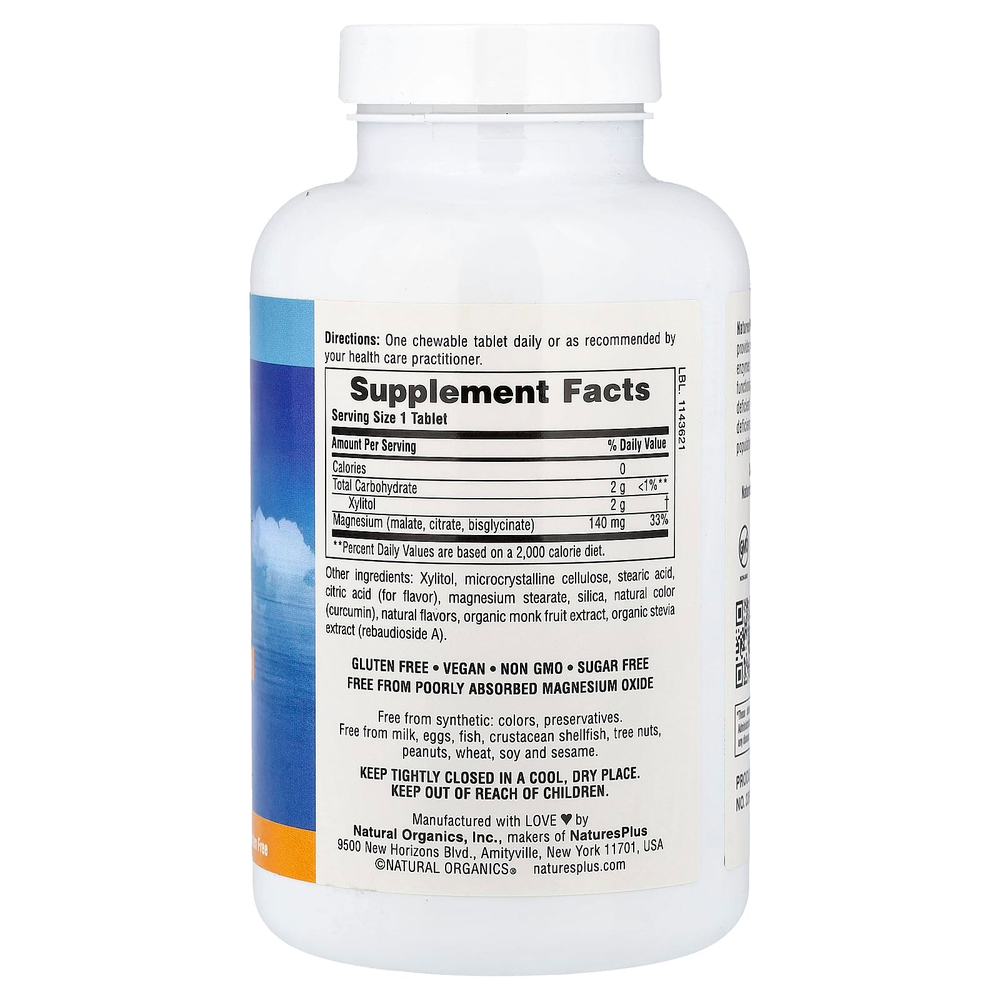 NaturesPlus, KalmAssure®, жевательные таблетки с магнием, апельсин, 60 таблеток