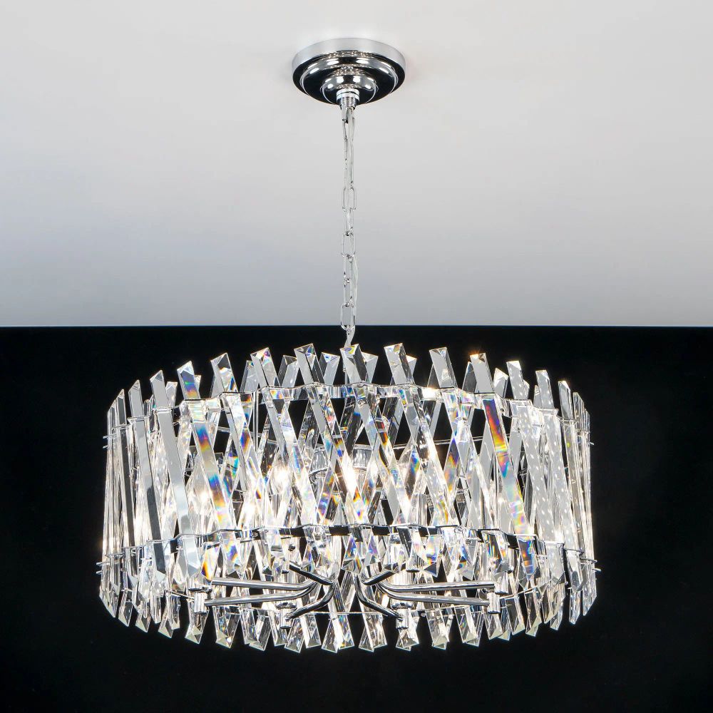 Citilux Ингвар CL334281 Люстра подвесная хрустальная Хром