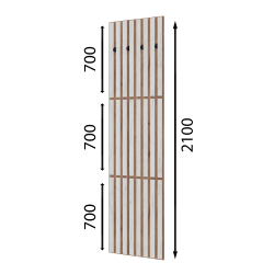Вешалка 3-х ярусная Кано КПВ-3, Дуб крафт табачный, Дуб крафт белый