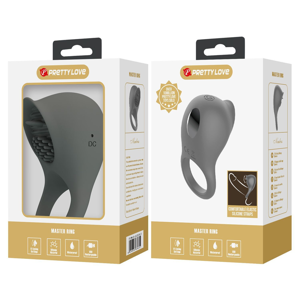 Эрекционное виброкольцо Baile Pretty Love, 8 см, стимуляция клитора