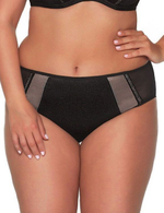 Трусики-слипы с серебристым декором (Размер: L) (Цвет: черный)