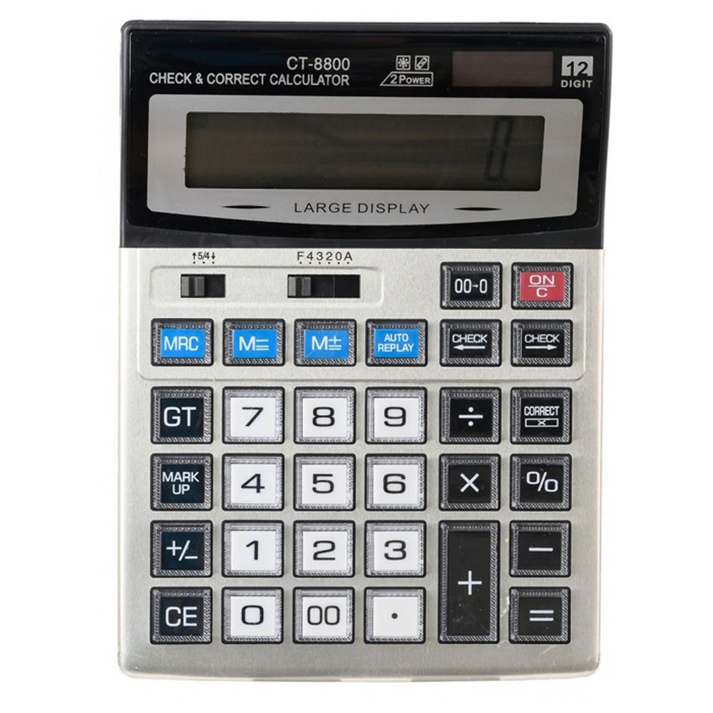 Калькулятор настольный Basir 12 Bit, LCD, 21.3*15.7*4.3 см, серый