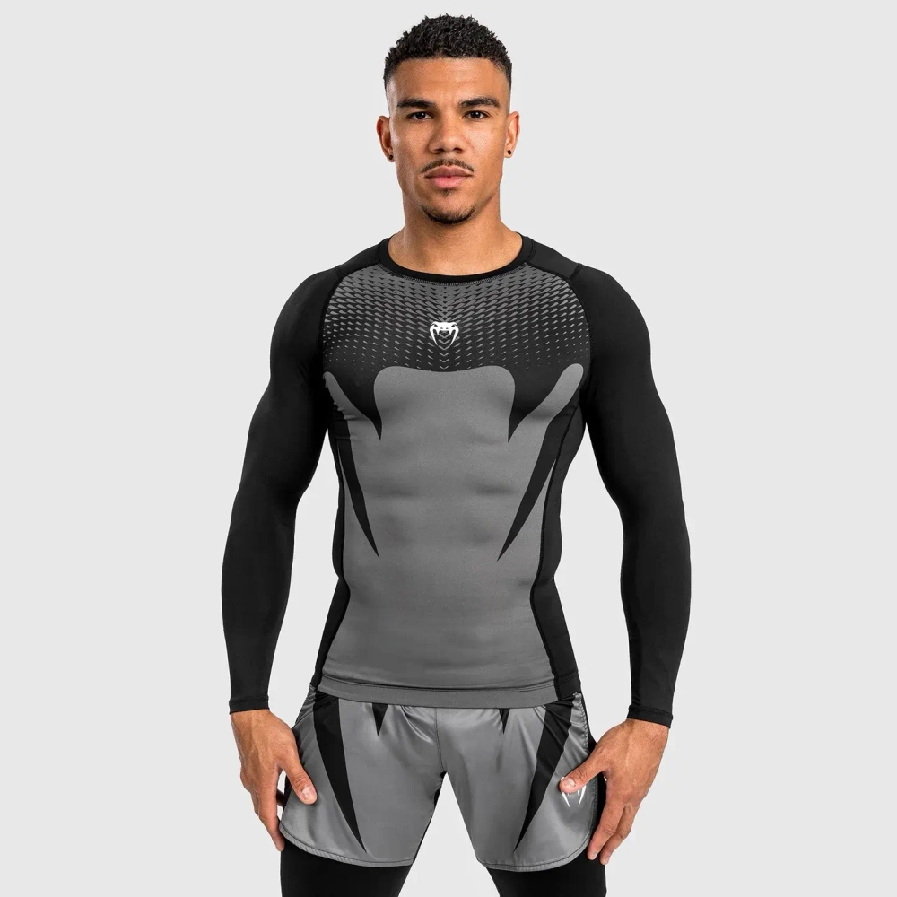Рашгард Venum Attack LS Black\Grey