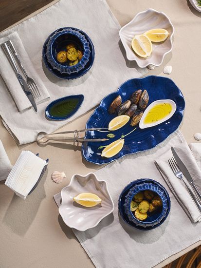 Блюдо сервировочное clams синего цвета из коллекции sea treasures