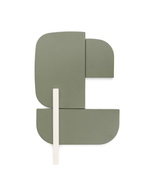 Настенная панель Danei бело-зеленая 65 x 60 см