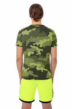 Мужская теннисная футболка Hydrogen Tech Camo Tee Man - желтый