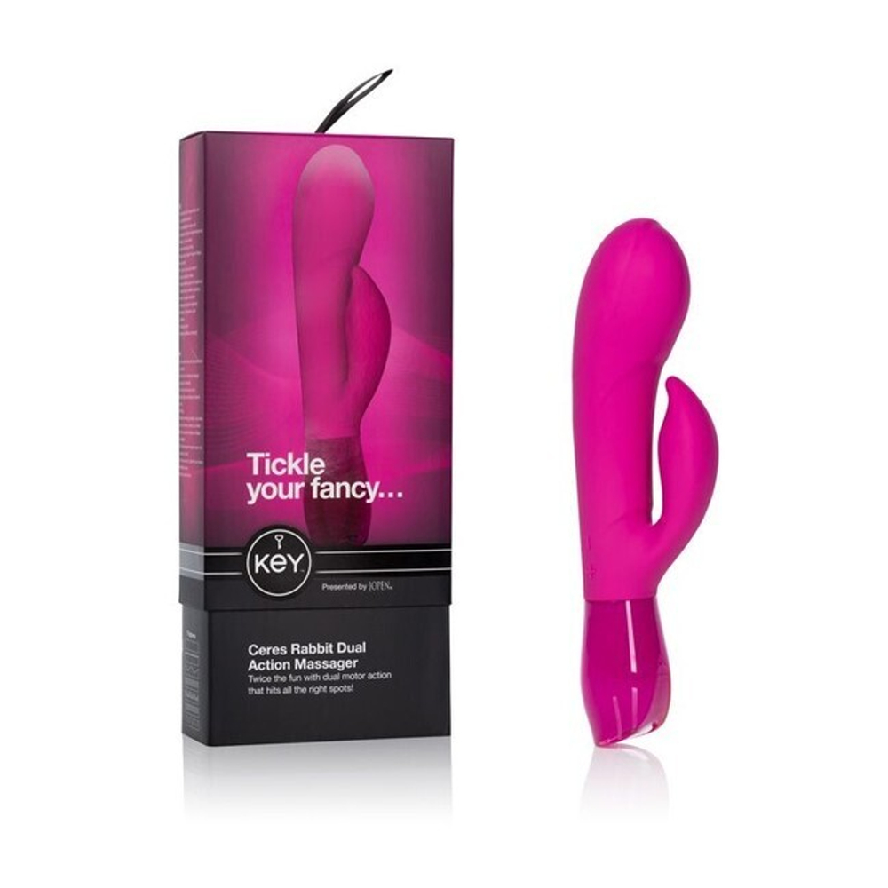 Вибратор для двойной стимуляции Ceres Rabbit Dual Action Massager (Цвет: розовый)