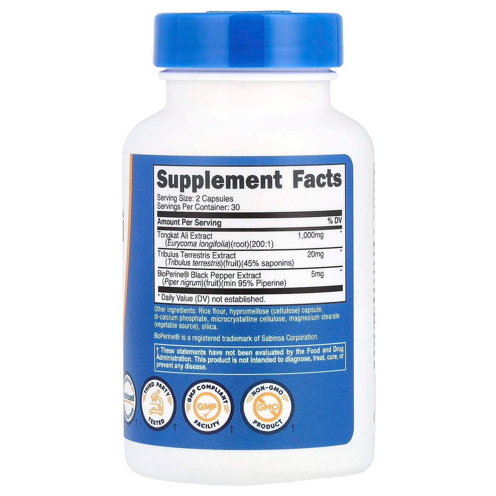 Nutricost, Тонгкат Али, 60 капсул