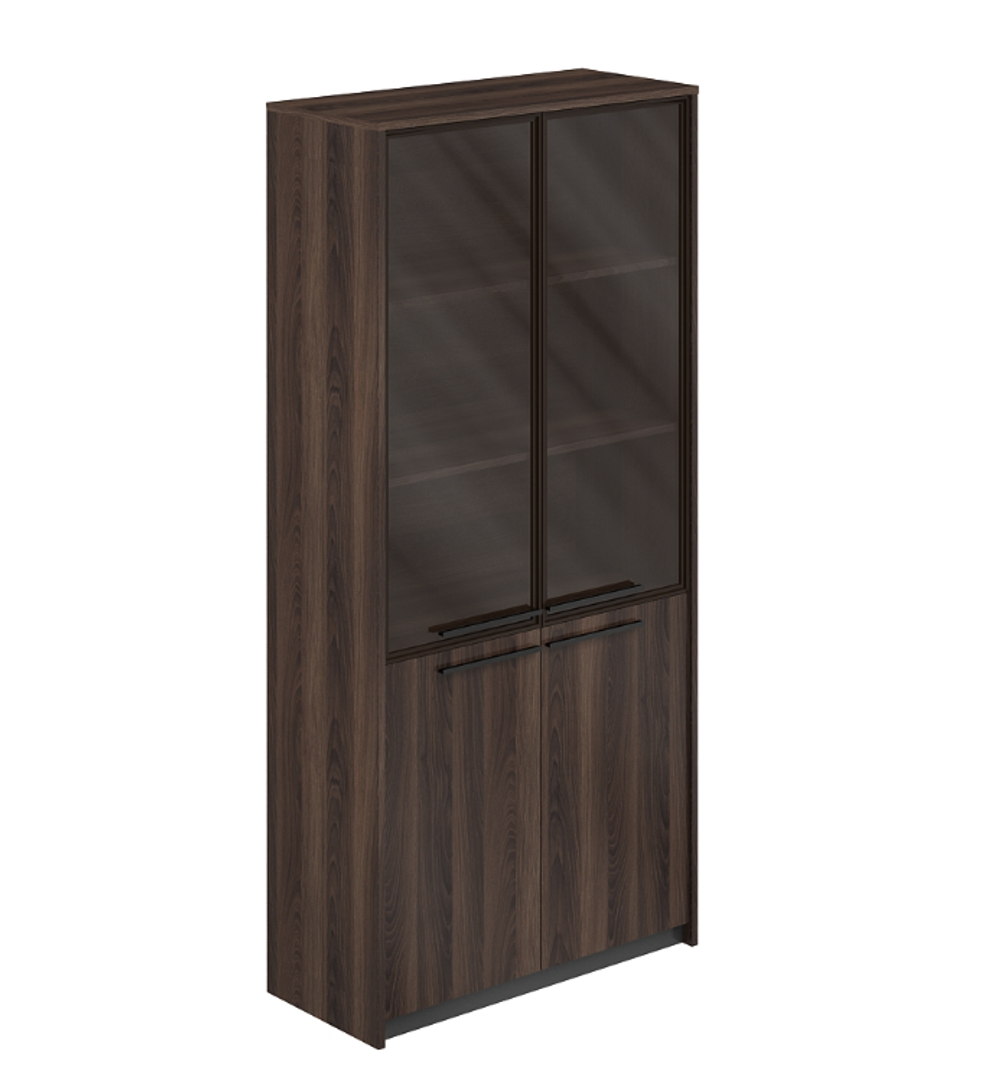 Шкаф высокий комбинированный с дверьми со стеклом RF.502.DA.CHBZ.DA REEF (РИФФ)