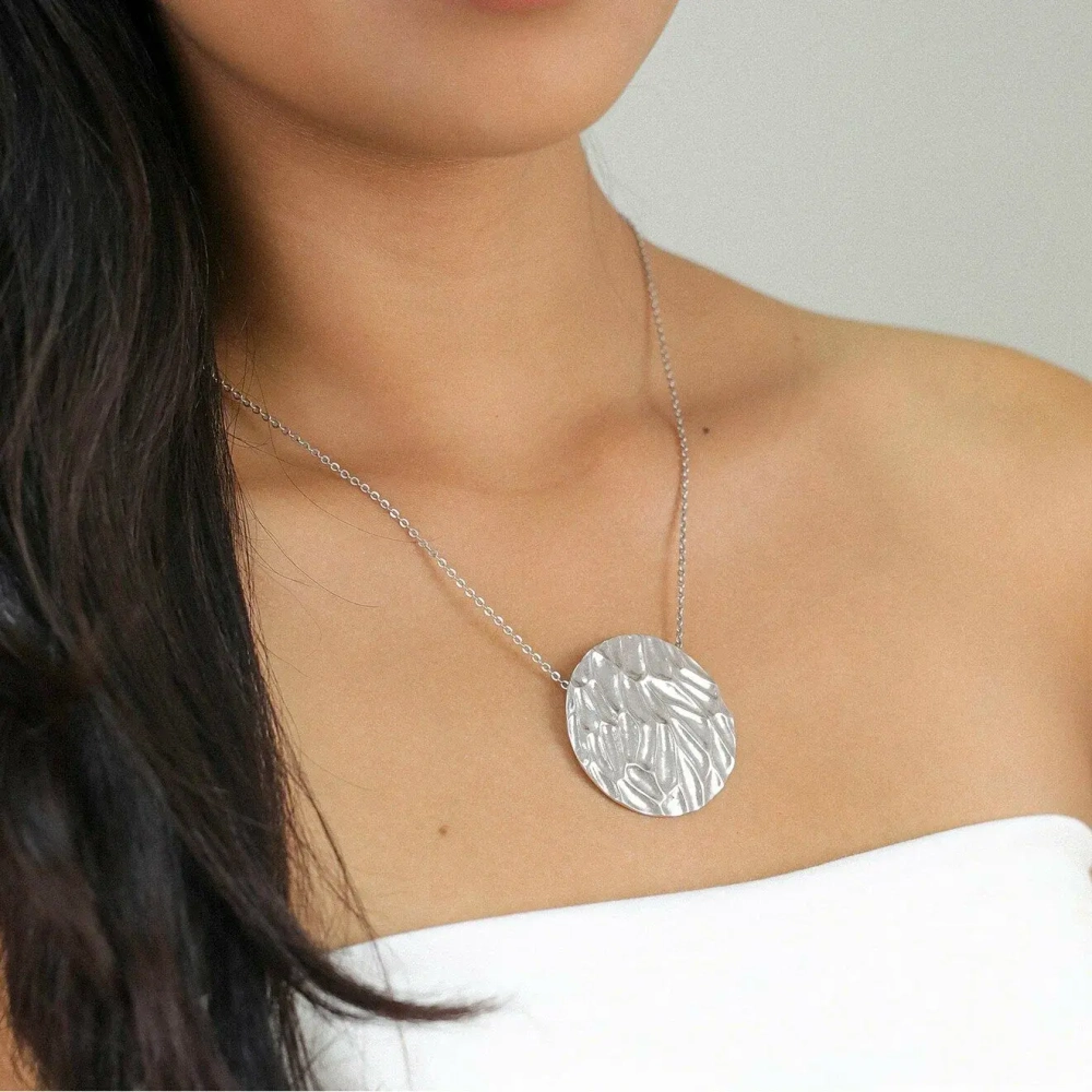 Колье ORI TAO, Ottawa, фактурный металл, OT24.1-15-31680 (серебристый)