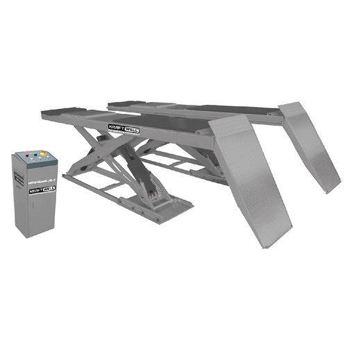 KraftWell (KRW40WA-JB-F) Подъемник ножничный г/п 4000 кг напольный, платформы для сход-развала