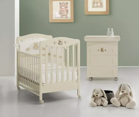 Детская кроватка на колесах Erbesi Tippy Jolie Ivory