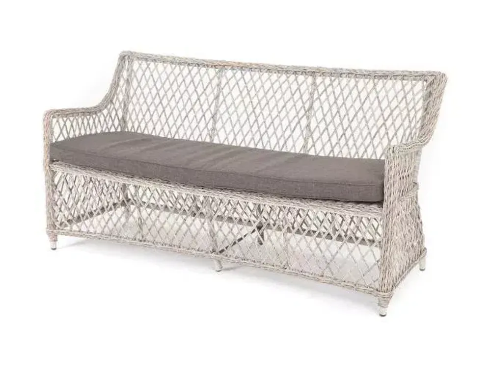 "Латте" диван двухместный из искусственного ротанга, цвет бежевый
