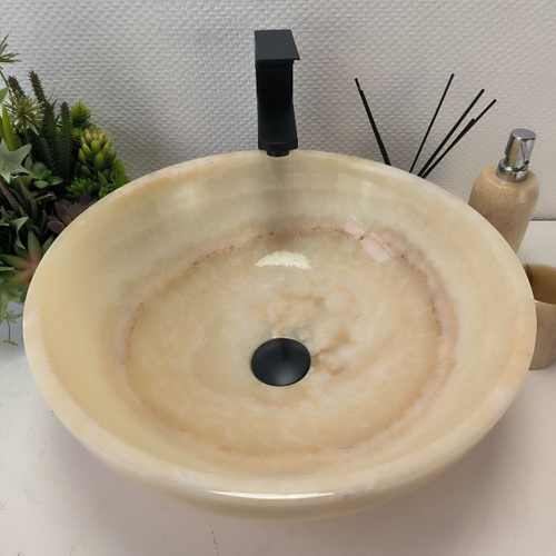 Раковина из оникса Bowl Yellow TinLip BO-62976 45*45*16 39