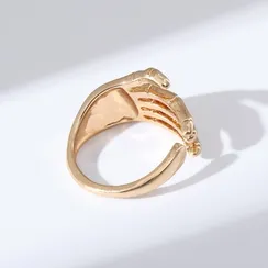 Кольцо "Скелет" кисть, цвет золото, безразмерное