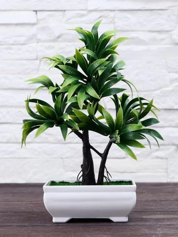 Бонсай в горшке "Деревце яркое" 10х20 см, микс