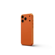 Чехол для iPhone на магните - Зернистая кожа - Оранжевый