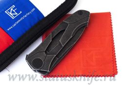 Нож Ратата BLK #30 CKF (Коныгин, М390, титан, подшипники) Ratataфотография - 1