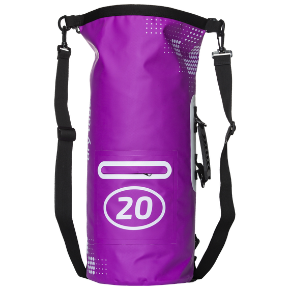 Гермомешок 20 литров фиолетовый с лямкой  и карманом Marlin Dry Tube 20 L