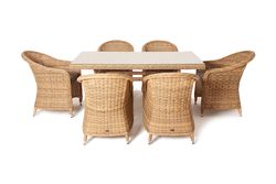 "Эспрессо" обеденная группа плетеная, цвет соломенный