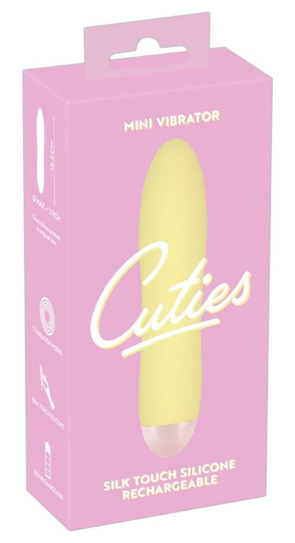 Желтый мини-вибратор Cuties Mini - 13,2 см. (Цвет: желтый)
