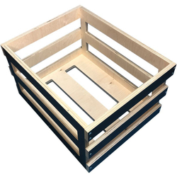 Ящик кейс органайзер для хранения до 120 виниловых пластинок (BROWNBOX) коричневый