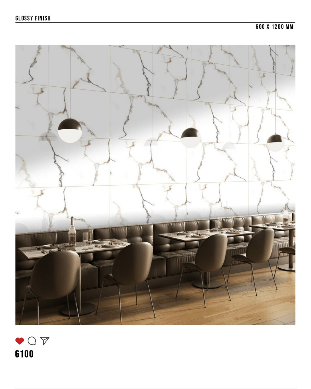 Керамогранит glossy №1 60х120, 6100