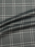 Шерсть костюмно-плательная Ermenegildo Zegna темно-зеленая в клетку
