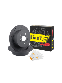 Диск тормозной задний перфорированный PRO-LINE с покрытием комплект LEXUS RX-330 GANZ GIJ06127S