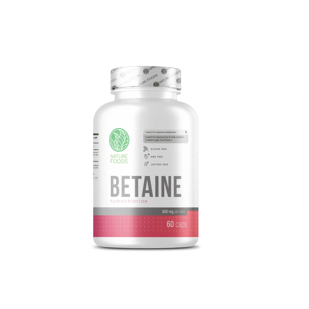 Betaine Hydrochloride 600 mg 60 caps (Nature Foods)