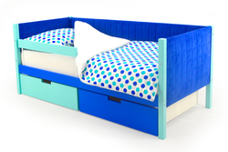 Детская кровать-тахта мягкая Бельмарко Svogen мятно-синий