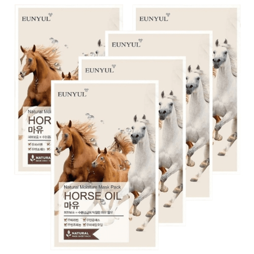 Тканевая маска с лошадиным маслом EUNYUL Horse Oil Natural Moisture Mask Pack