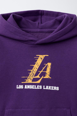 ZARA ХУДИ С КАПЮШОНОМ LOS ANGELES LAKERS NBA, ЛИЛОВЫЙ