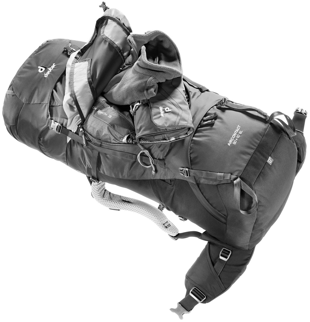 Рюкзак Deuter Aircontact 50 + 10 SL, артикул 3320221DE_3399, цвет Steel-Midnight