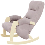 Кресло -качалка ЭЛИТ с карманами Джанни арт.GS-19427 1 уп. (каркас дуб, сиденье серо-розовое Lunar Desert).