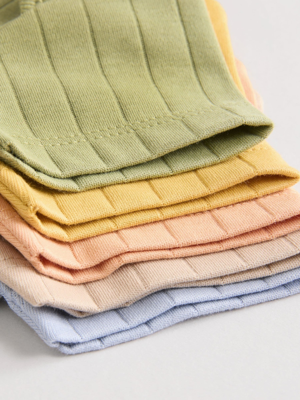 Боди с коротким рукавом для малышей Next E19-797, 5 шт., Бежевый, Светло-желтый, Хаки, Голубой