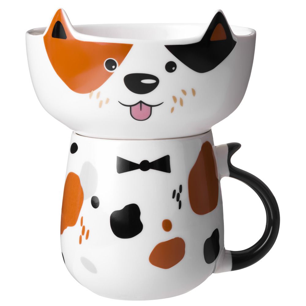 НАБОР ДЛЯ ЗАВТРАКА LEFARD "DOG", 2 ПР.: САЛАТНИК 500МЛ, КРУЖКА 450МЛ