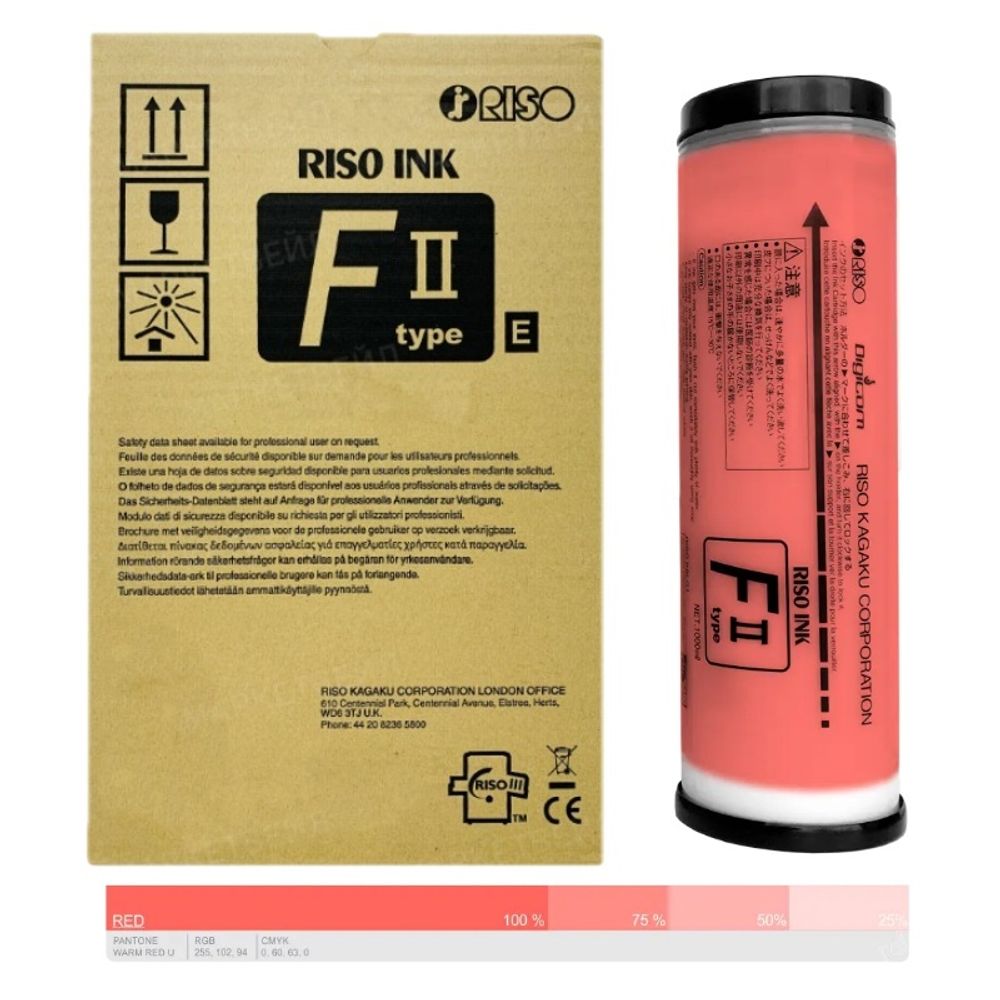 Краска RISO S-9479me FII для RZ/EZ/MZ/ME/MH/SE/SF красная 1000мл.