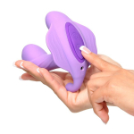 Фиолетовый вибромассажер 11,4см для зоны G с пультом и функцией нагрева ДУ PipeDream Fantasy for G-Spot Stimulate Her Vibe in Purple 4929-12