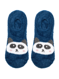 Носки-Тапочки Махровые "Панды" Синие