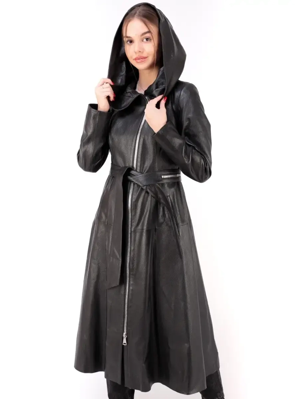 Плащ женский натуральная кожа