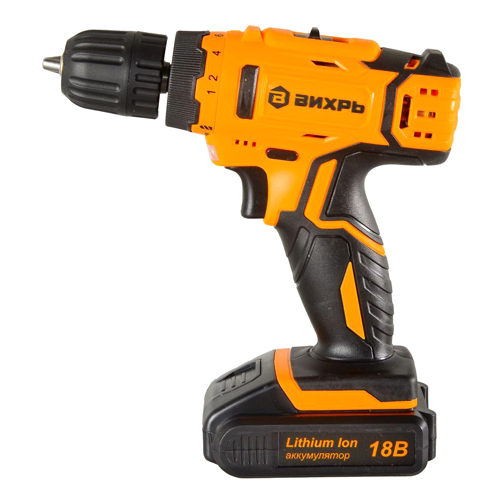 Дрель-шуруповерт аккумуляторная Вихрь ДА-18Л-2К/Б